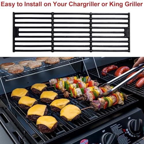 GasSaf 19 3/4 inch Grill Grates for Chargriller 5050 3001 3008 3030 4000 2121, King Griller 3008 5252, Char Griller Duo 5050 Parts Replacement, Cast Iron Grill Cooking Grid Grates 19-3/4 x 6-3/4 - Image 6