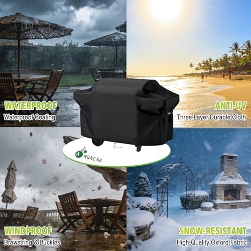 Grill Cover 76" for Nexgrill Oakford 1150 Pro Offset Smoker - Image 7