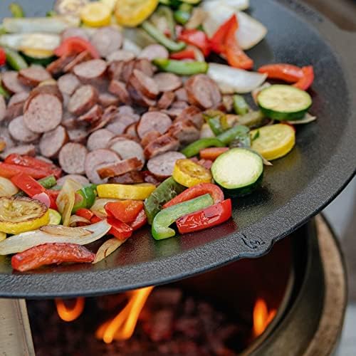 Solo Stove Large Cast Iron Wok Top, Stir Fry Pan, Cooktop for Bonfire and Yukon fire pit, Fireplace accessory, Cooking surface: 18", Depth: 2.5", Weight: 12.5 lbs - Image 4