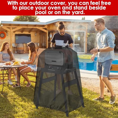 Cover for Ninja Pizza Oven on Grill Stand Cover Woodfire Oven Accessories Outdoor Waterproof Grill Covers Size 34" L x 26" W x 45" H - Image 7
