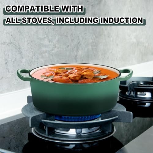 E-far 5QT Oval Dutch Oven Pot with Lid, Enameled Cast Iron Dutch Oven - Image 4
