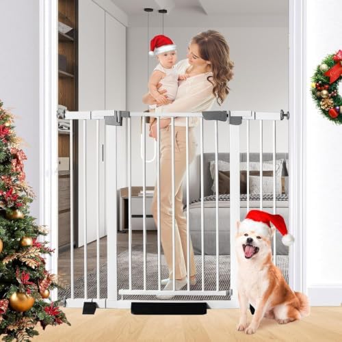 Rgqphantom 41" Tall Safety Pet Gate,Adjustable 29.92"-49.21" Wide(White) by RGQPHANTOM