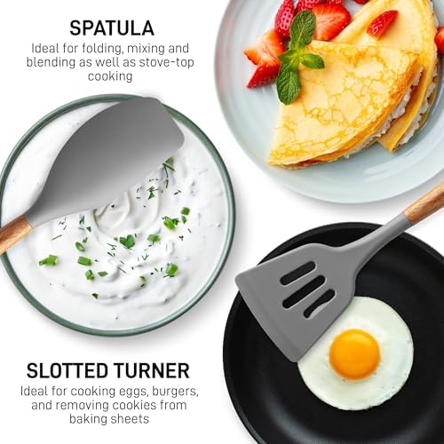 Zulay Kitchen 5 Piece Silicone Utensil Set - Image 5