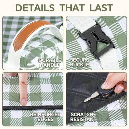 Genovega Waterproof Sandproof Beach Blanket Picnic Outdoor Mat Rug Extra Large Foldable Sand Free Big Giant XL Towel Car Essential Roadtrip Gadget Rv Accessories Gear Must Have Hiking Item Necessities - Image 6