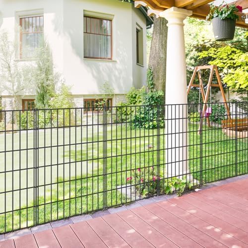 Metal Garden Fence 40 in x 11.7 ft, Outdoor Dog Fence with Stakes for Yard - Image 2