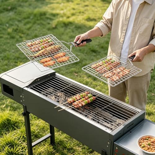 Fish Grilling Basket, Stainless Steel Fish Grill Basket, For Outdoor Grill - Image 2