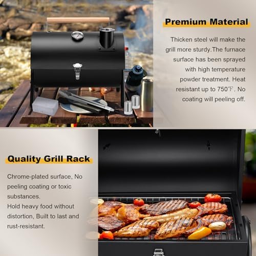Joyfair Portable Charcoal Grill with Tools Set, Small Camping BBQ Grills - Image 6