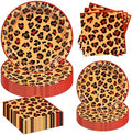 180pcs Red Cheetah Print Plates and Napkins Party Supplies,Serves 60 by Osonm