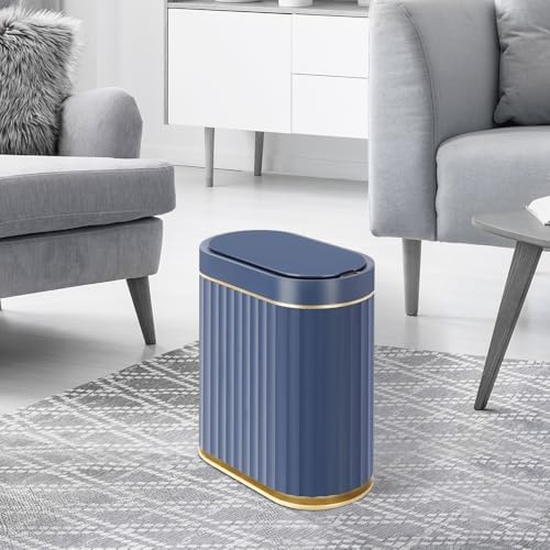ELPHECO 2 Gallon Sensor Trash Can, Automatic Lid, Midnight Blue Gold - Image 7