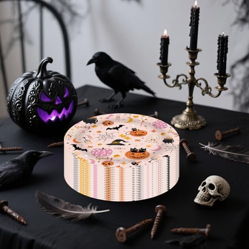 50Pcs Halloween Party Paper Plates, 7inch Spooky Dessert Plates - Image 7