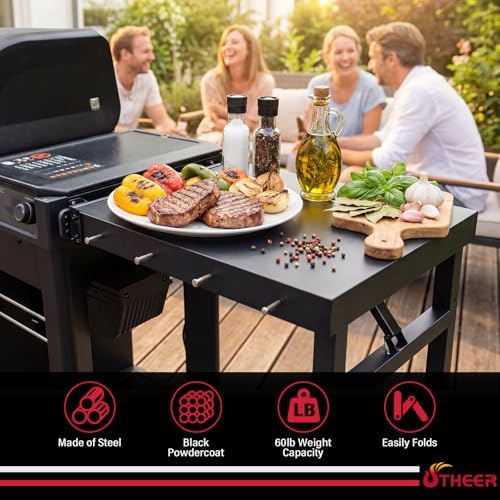 Utheer Folding Side Shelf for Traeger Woodridge, Woodridge Pro/Elite - Image 5