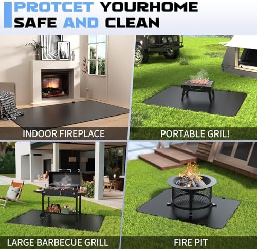 65 x 48 Grill Mat for Outdoor Grill, 32 mil Fire Resistant BBQ Pad - Image 6