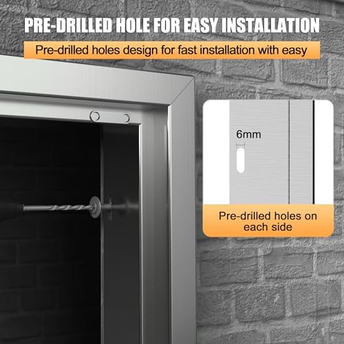 Outdoor Kitchen Doors 27W x 20H Inch, Single BBQ Access Door 304 Stainless Steel for Outdoor Kitchen Cabinet Grill Station or BBQ Island - Image 6