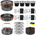 30-Piece Camping Cookware Set with 1.6L Kettle for 4 People by DADinithron