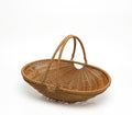Plastic Imitation Rattan Woven Hand Basket Outdoor Picnic Picking Vegetables and Fruits Kitchen Living Room Egg Snack Basket (Brown1,33.5x27.5cm) by Unknown