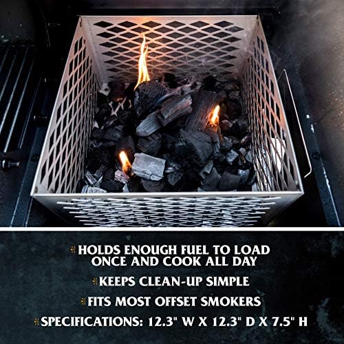 Oklahoma Joe's 5279338P04 Stainless Steel Offset Smoker Charcoal Firebox Basket, Silver (Pack of 4) - Image 6