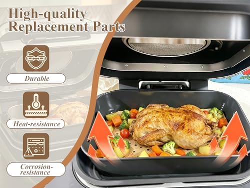 Combo Crisper Basket for Ninja Foodi FG551/DG551/DG651 Smart XL 6-in-1 Indoor Grill Accessories, Non-Stick Air Fryer Basket Replacement with 100 Pack Disposable Air Fryer Paper Liners - Image 4
