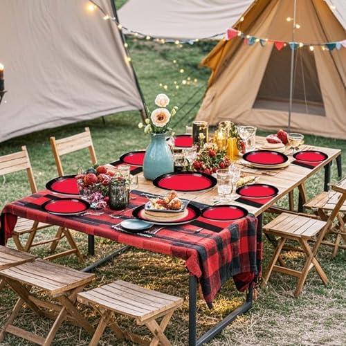 Grencian 96Pcs Red and Black Birthday Party Decorations, Serves 24 - Image 5