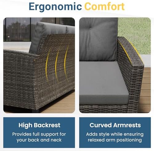 Wisteria Lane Patio Furniture Set, Wicker Outdoor Furniture for All Weather - Image 5