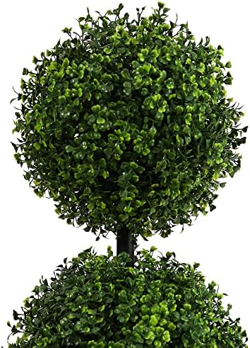 Nearly Natural 36 in Artificial Triple Ball Boxwood Topiary Tree with Pot - Image 6
