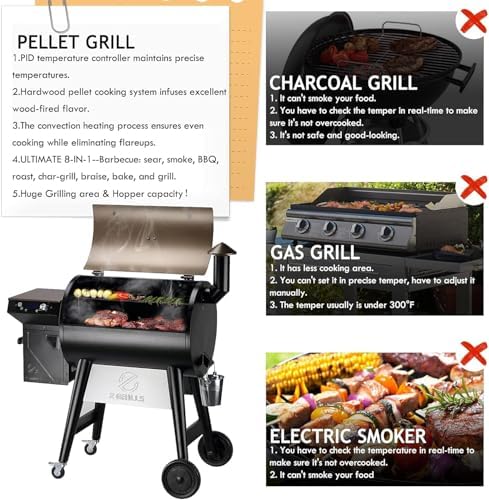 Z GRILLS 8-in-1 Electric Wood Pellet Grill & Smoker, PID V3.0,7002C - Image 5