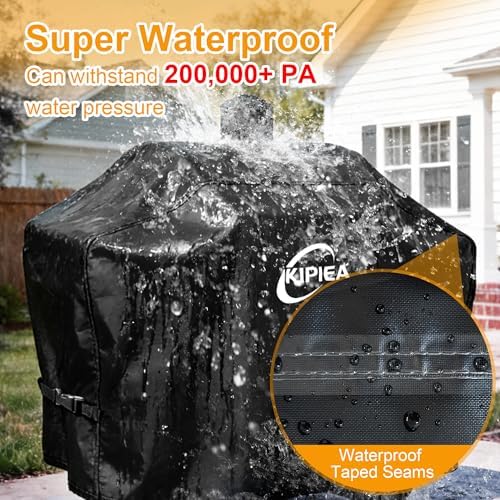 Kipiea Pellet Grill Cover for Camp Chef 24, 600D Waterproof Smoker Cover - Image 5