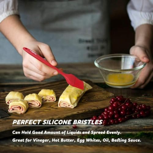 Walfos Silicone Basting Pastry Brush, 600°F Heat Resistant for BBQ Grill Baking Kitchen Cooking, BPA Free and Dishwasher safe - Image 2
