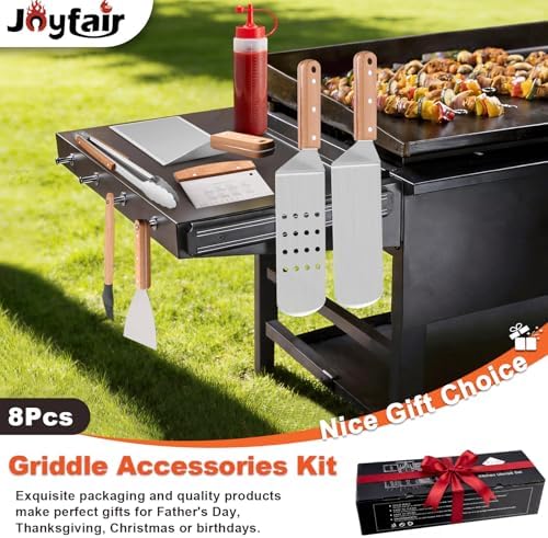 Joyfair 8Pcs Griddle Spatula Accessories for Blackstone, (Wooden Handles) - Image 6