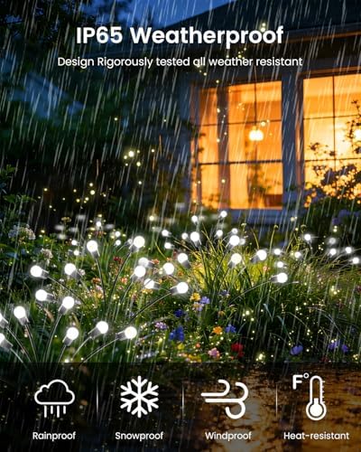 OZS 12 Pack 96 LED Solar Garden Lights, Solar Firefly Lights Outdoor - Image 6