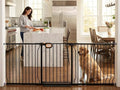 76.4-85.5 Inch Extra Wide Baby Gate for Stairs Doorways by HOOOEN