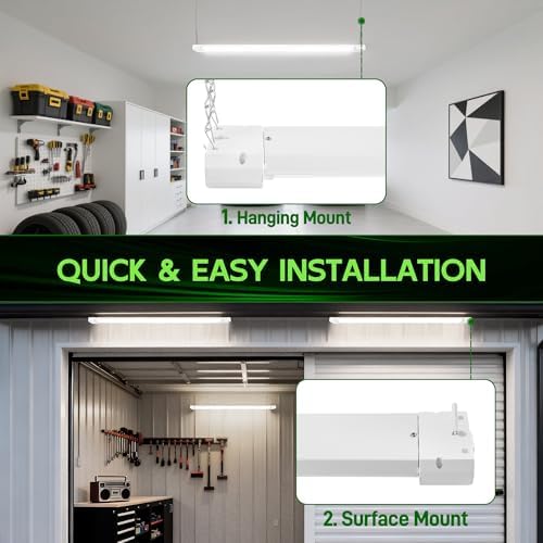 Hlite LED Shop Lights 4FT with Reflector,5500LM,3 Power Level&3CCT,6 Pack - Image 6