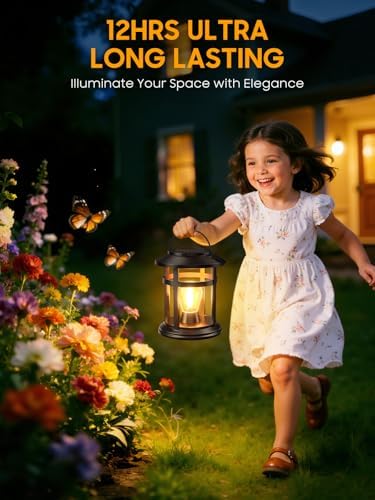 Solar Lantern Outdoor Waterproof, 6 Pack Bright Hanging Solar Lights for Outside Decorative, Upgraded Solar Powered Lanterns LED Lighting for Garden Patio Porch Decor Gifts - Image 4