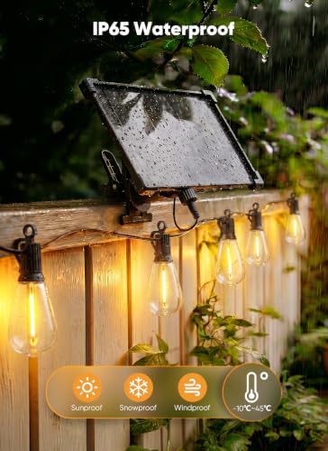 Minetom 202FT Solar String Lights Outdoor Waterproof, S14 Patio Lights - Image 6