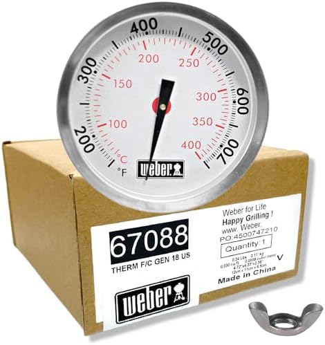 Weber Replacement Thermometer 67088, Center Mount, 2-3/8" Diameter by Unknown
