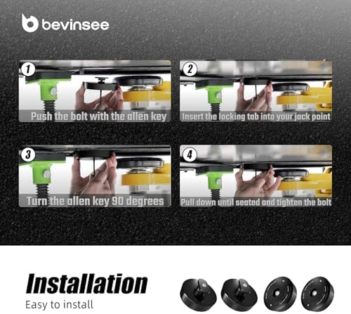 Bevinsee 4pcs Lifting Jack Pads Pucks Heavy Duty Aluminum - Image 7