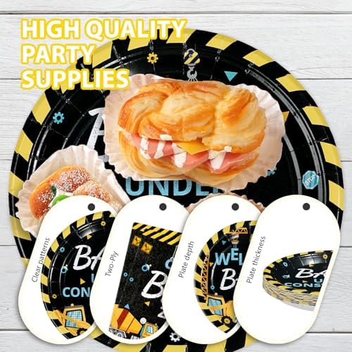 96Pcs Construction Baby Shower Party Decorations, Serves 24 - Image 6