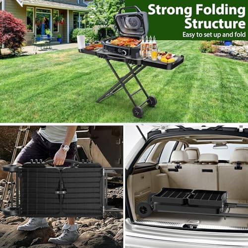 51" Grill Table Stand with Wheels for Ninja Woodfire - Image 4