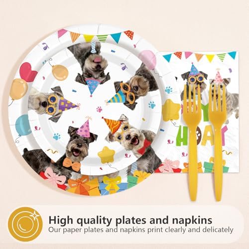 96 Pcs Schnauzer Birthday Party Decoration for Schnauzer Pet Serves 24 - Image 2