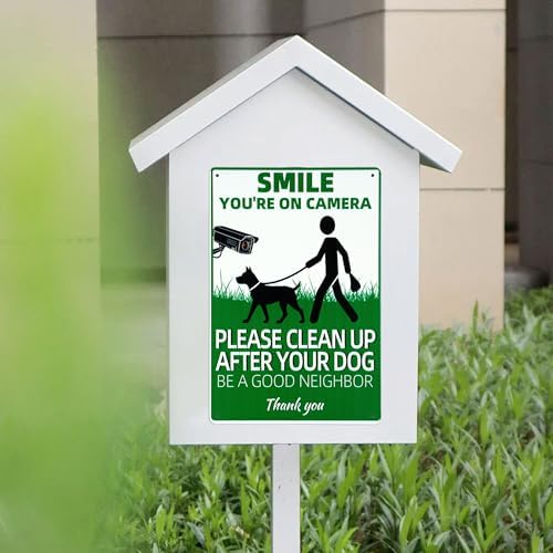 Please Clean Up After Your Dog Metal Yard Sign, No Pooping - Image 6