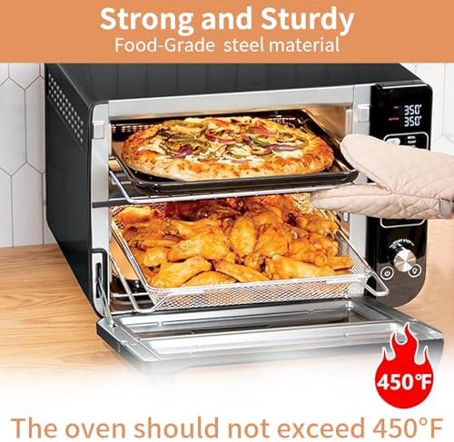 Smart Double Oven Accessories for Ninja DCT401 DCT451 12 in 1, 13''×12.6'' Steel Toaster Replacement Parts Accessories Dehydrator Grill Rack for Ninja DCT601 DCT651 DCT402BK Smart Oven - Image 3