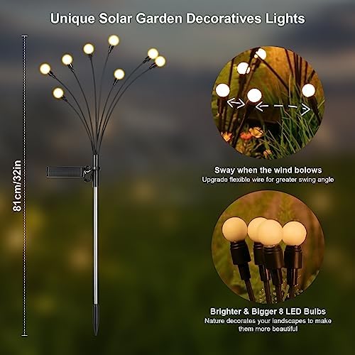 ASMAD Solar Lights Outdoor(8 Pack-64 LEDs),Solar Garden Lights,Fairy Lights - Image 3