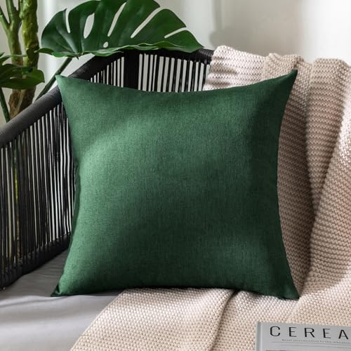 MIULEE Decorative Outdoor Pillow Covers Christmas 18x18 Emerald Green - Image 7