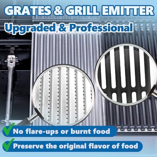 Emitter Plate & Grill Grate 463242516 for Charbroil Commercial Infrared 3 Burner Grills 463242515 466242515 463243016 463367016 466242516 463342620 463346017, Charbroil G474-0017-W1 G466-2400-W1 Parts - Image 5