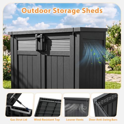 Outside Outdoor Storage Cabinet 51 Cu Ft, Pool Patio Storage Box - Image 3