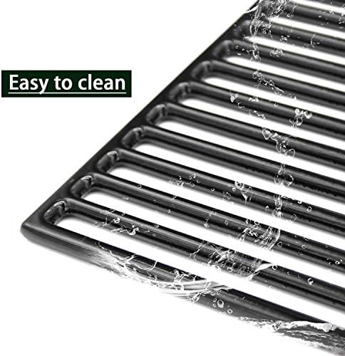 Hongso G460-0500-W1 Grill Grates for Thermos 461633514, Charbroil 463672416 463633316 463672016 463672019 463672419 463642116, Porcelain Coated Cast Iron, 16 15/16" x 8 5/16" Each, 2-Pack - Image 4