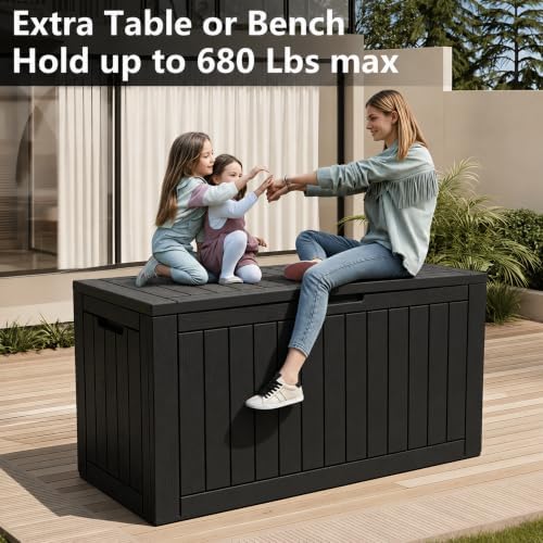 KAMABOKO Outdoor Storage Box, 140 Gallon Deck Box Outdoor Waterproof - Image 5