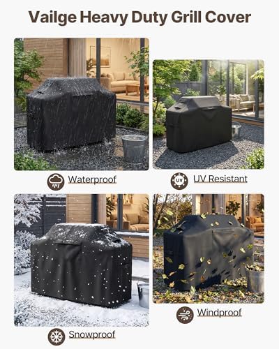 Vailge Grill Cover for Outdoor Grill & Waterproof 600D BBQ Cover 52 Inch - Image 6