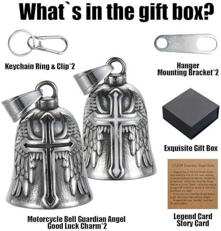 Motorcycle Bell Guardian Angel Gremlin Lucky Charm Gift For Riders - Image 3
