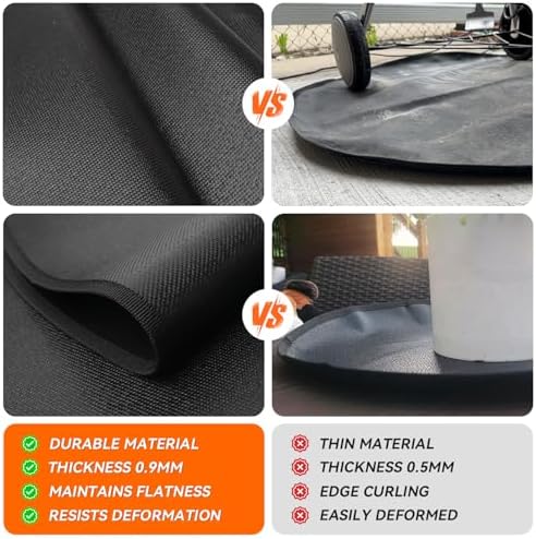 19.5" Fire Pit Mat for Solo Stove Mesa Tabletop Fire Pit - Small Fireproof Under Grill Mat for Deck, Waterproof & Oil-Proof Round Tabletop Protector for Solo Stove Mesa XL Accessories - Image 4