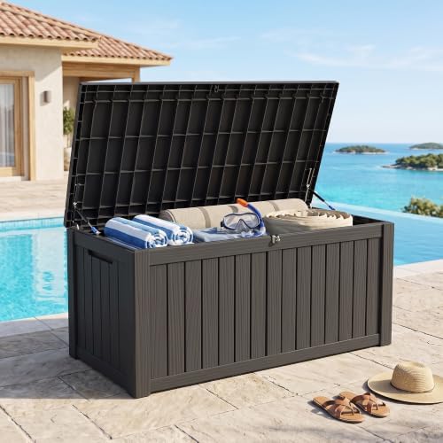 Outdoor Storage Box,150 Gallon Waterproof Deck Box [Upgraded 3.0] by GraceYourYard